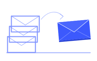 an envelope with a letter drawn out of it